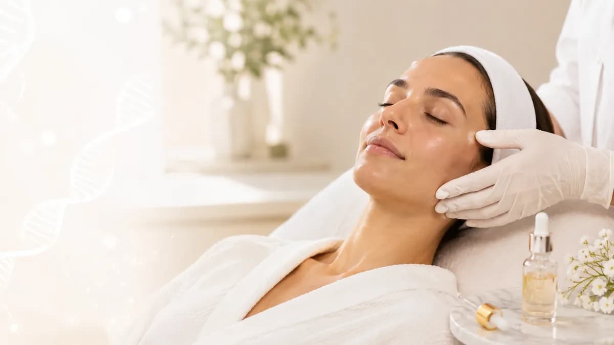 Freshly treated, glowy skin after a PDRN skin-recovery facial at Sahel Beauty Frankfurt